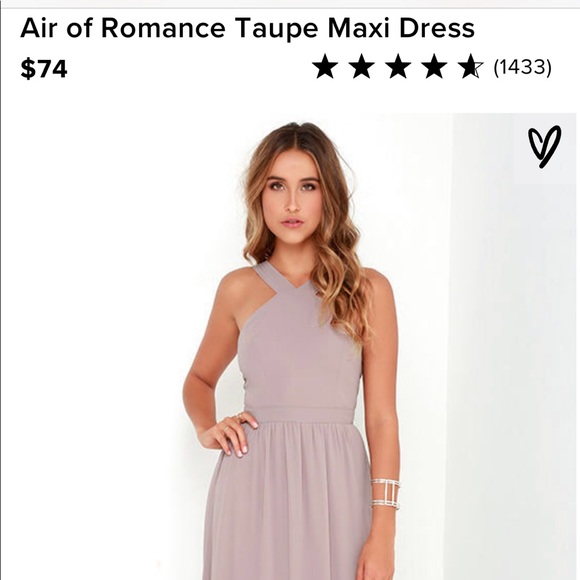 Lulus taupe bridesmaid dress worn once - Picture 2 of 2